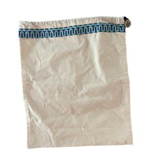 Tory Burch Drawstring Tan Linen Bag 12 x 15